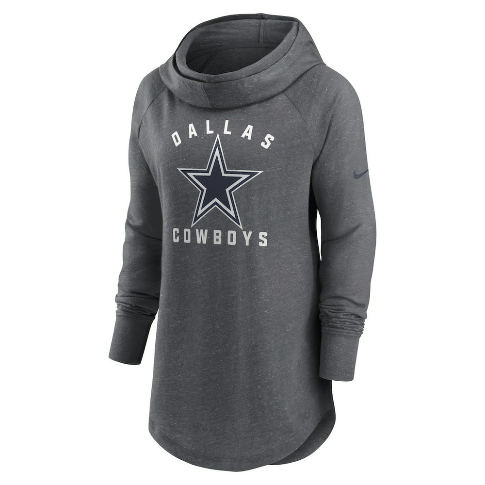 Women's Raglan Funnel Neck Pullover Hoodie - Dallas Cowboys