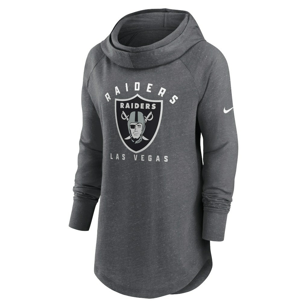 Women's Raglan Funnel Neck Pullover Hoodie - Las Vegas Raiders