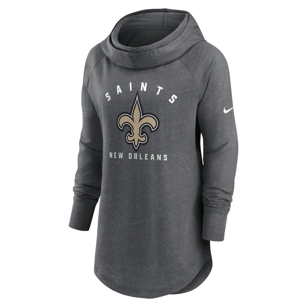 Women's Raglan Funnel Neck Pullover Hoodie - New Orleans Saints