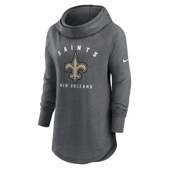 Women's Raglan Funnel Neck Pullover Hoodie - New Orleans Saints