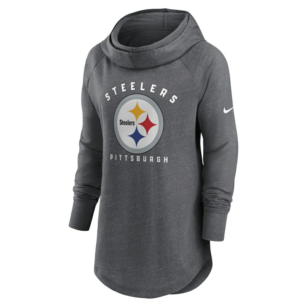 Women's Raglan Funnel Neck Pullover Hoodie - Pittsburgh Steelers