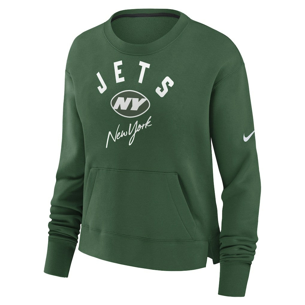 Women's High Hip Fleece Pullover Sweatshirt - New York Jets