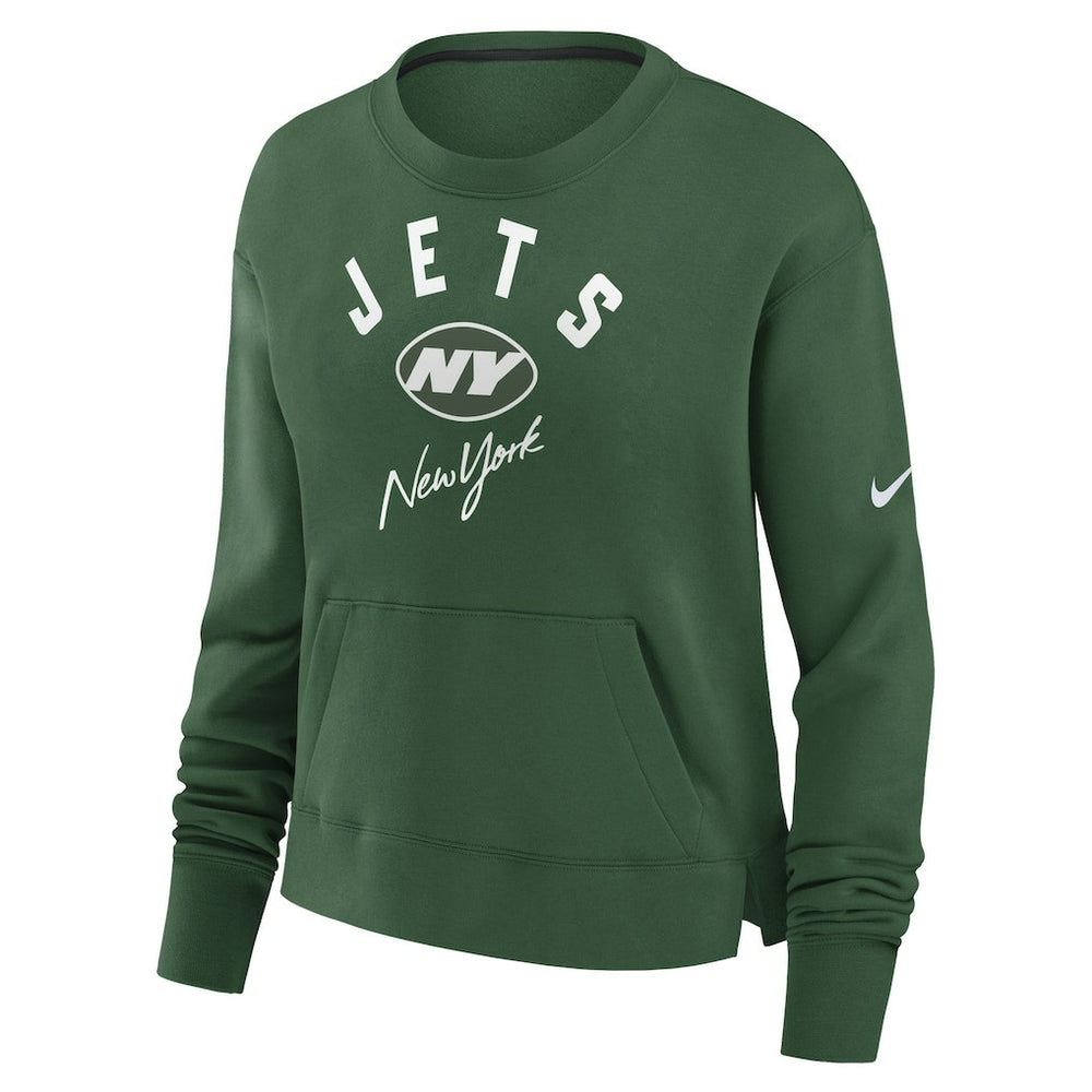 Women's High Hip Fleece Pullover Sweatshirt - New York Jets