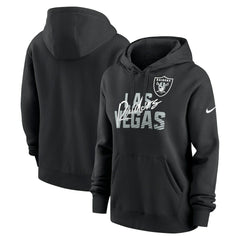 Women's Wordmark Club Fleece Pullover Hoodie - Las Vegas Raiders