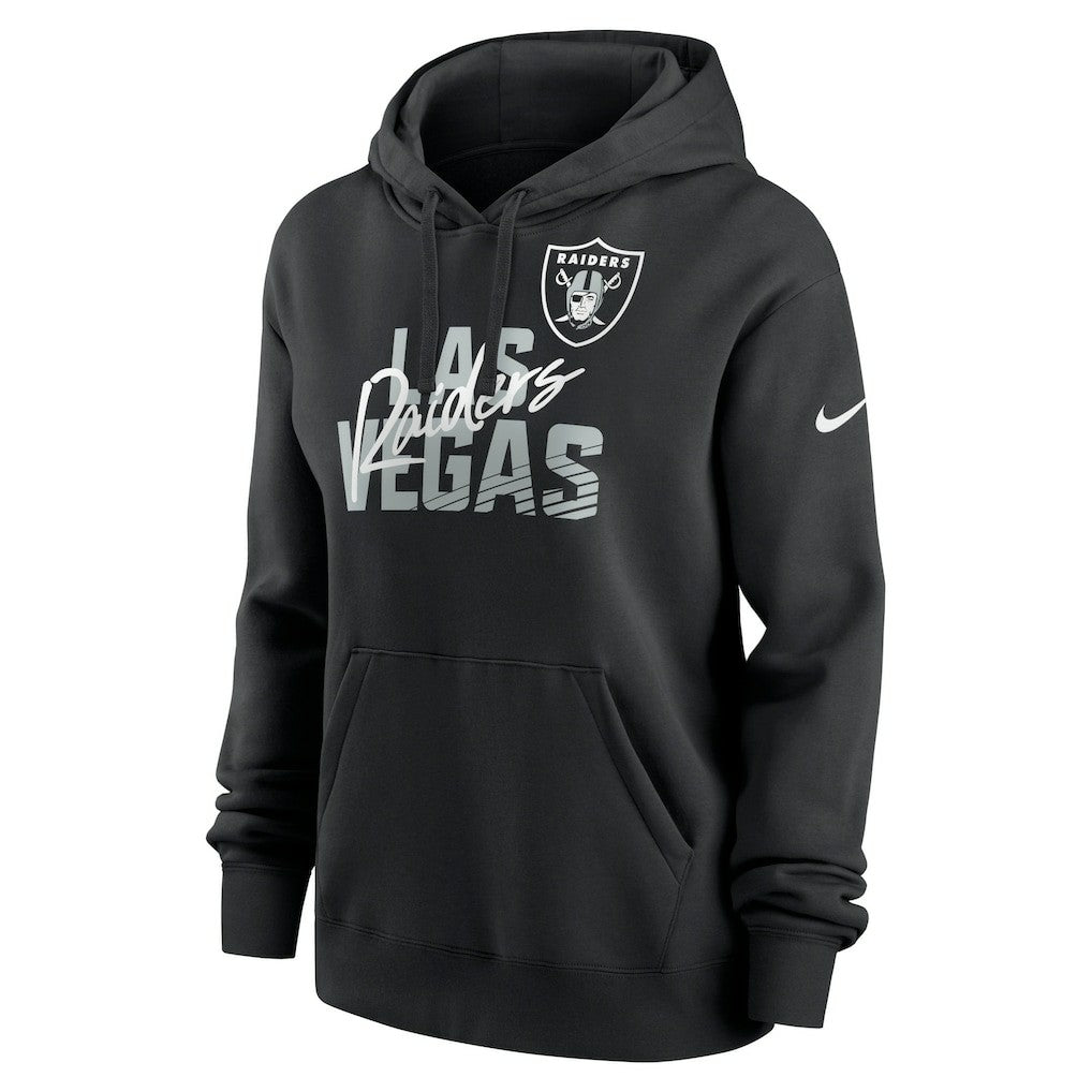 Women's Wordmark Club Fleece Pullover Hoodie - Las Vegas Raiders