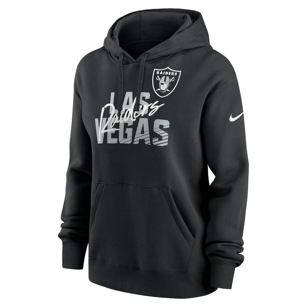 Women's Wordmark Club Fleece Pullover Hoodie - Las Vegas Raiders