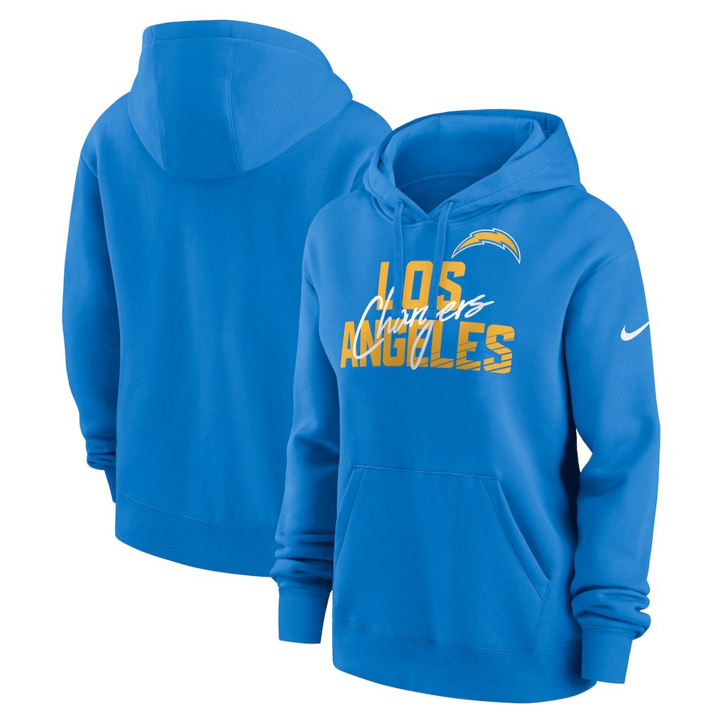Women's Wordmark Club Fleece Pullover Hoodie - Los Angeles Chargers