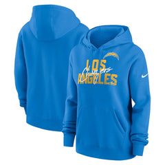 Women's Wordmark Club Fleece Pullover Hoodie - Los Angeles Chargers