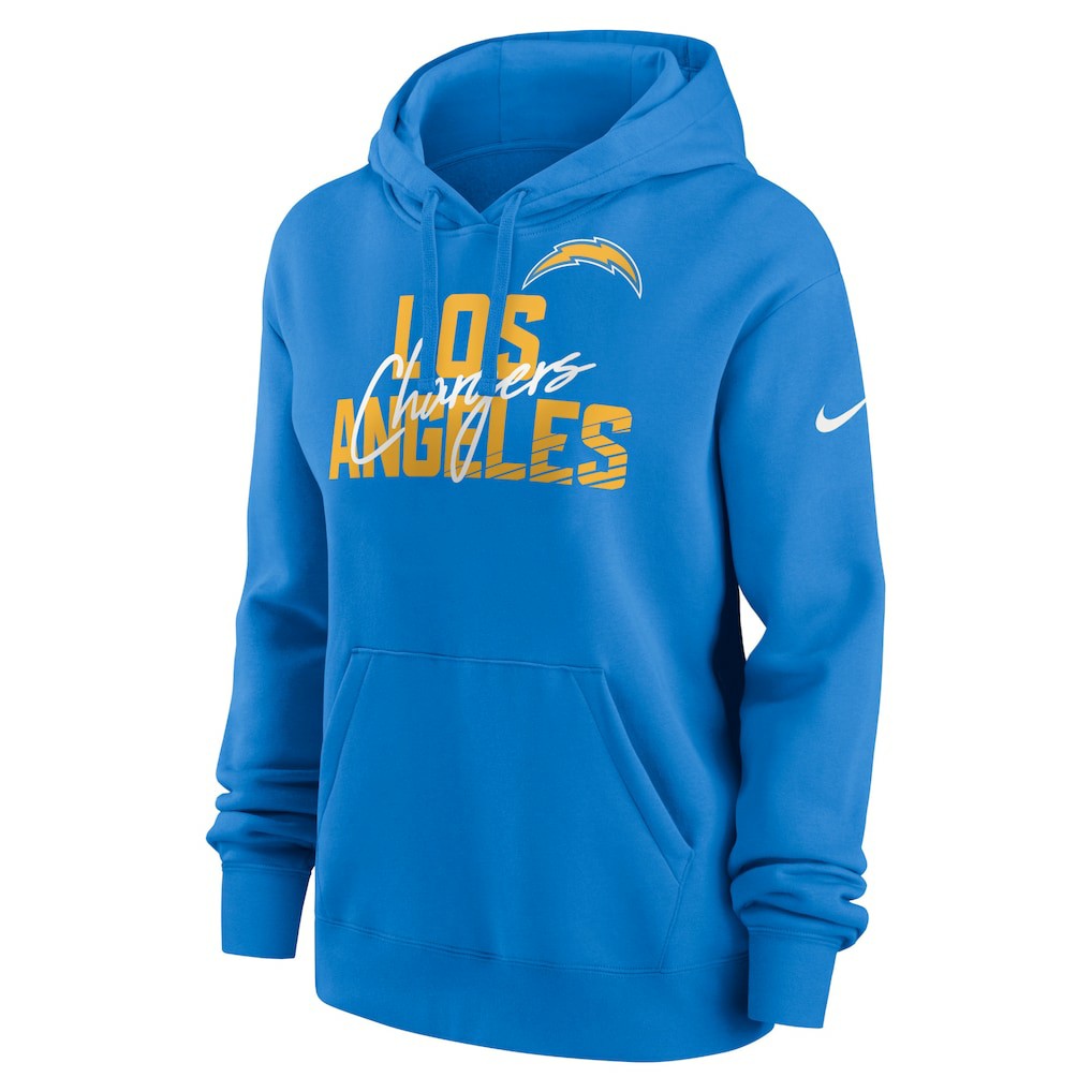 Women's Wordmark Club Fleece Pullover Hoodie - Los Angeles Chargers