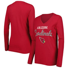 G-III 4Her by Carl Banks Women's Post Season Long Sleeve V-Neck T-Shirt - Arizona Cardinals