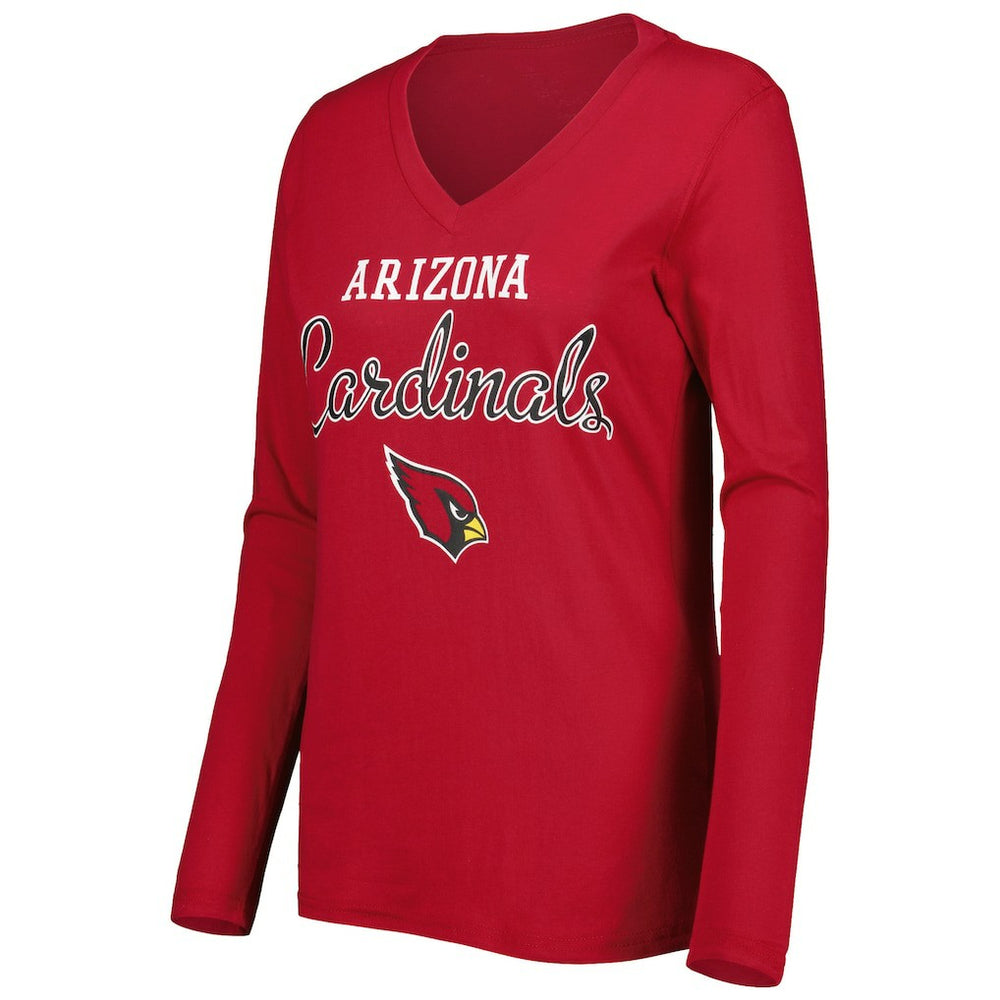 G-III 4Her by Carl Banks Women's Post Season Long Sleeve V-Neck T-Shirt - Arizona Cardinals