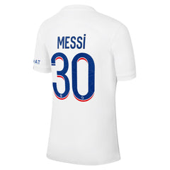 Lionel Messi Paris Saint-Germain 2022/23 Third Breathe Stadium Replica Player Jersey - Nike White