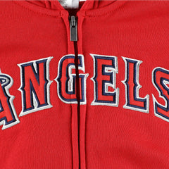 MLB Los Angeles Angels Youth Wordmark Full-Zip Fleece Hoodie
