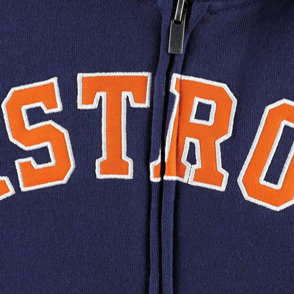 MLB Houston Astros Youth Wordmark Full-Zip Fleece Hoodie