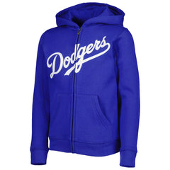 MLB Los Angeles Dodgers Youth Wordmark Full-Zip Fleece Hoodie