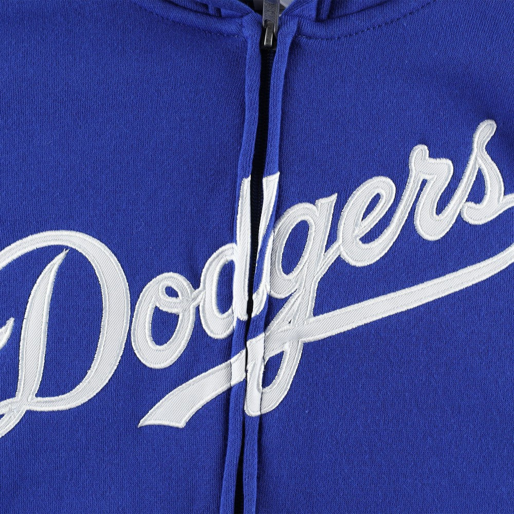 MLB Los Angeles Dodgers Youth Wordmark Full-Zip Fleece Hoodie