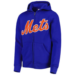 MLB New York Mets Youth Wordmark Full-Zip Fleece Hoodie