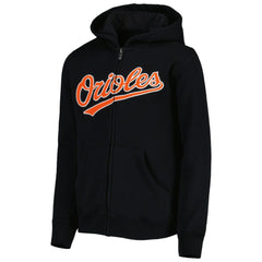 MLB Baltimore Orioles Youth Wordmark Full-Zip Fleece Hoodie