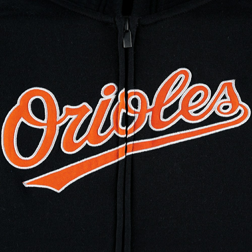 MLB Baltimore Orioles Youth Wordmark Full-Zip Fleece Hoodie