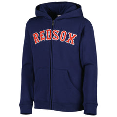 MLB Boston Red Sox Youth Wordmark Full-Zip Fleece Hoodie