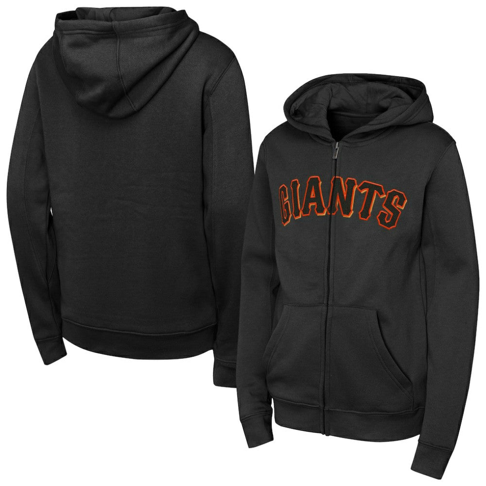 MLB San Francisco Giants Youth Wordmark Full-Zip Fleece Hoodie