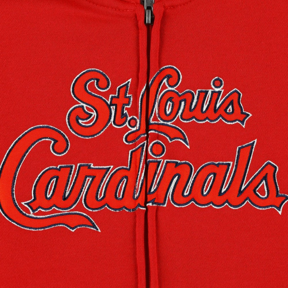 MLB St. Louis Cardinals Youth Wordmark Full-Zip Fleece Hoodie