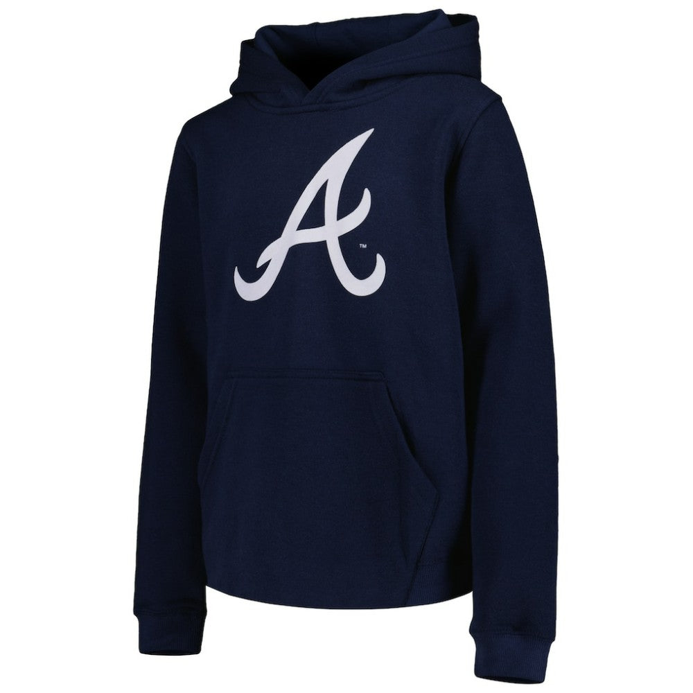 MLB Atlanta Braves Youth Team Primary Logo Pullover Hoodie