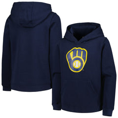 MLB Milwaukee Brewers Youth Team Primary Logo Pullover Hoodie
