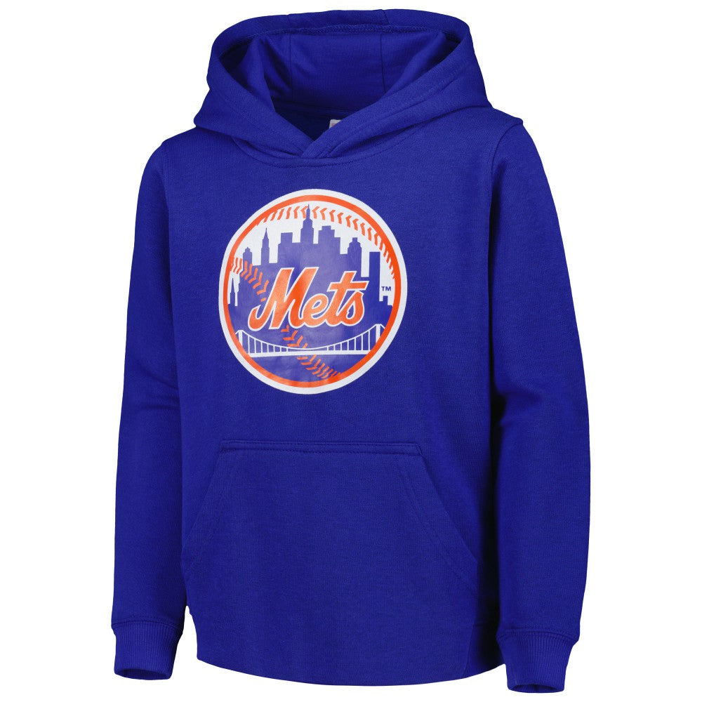 MLB New York Mets Youth Team Primary Logo Pullover Hoodie