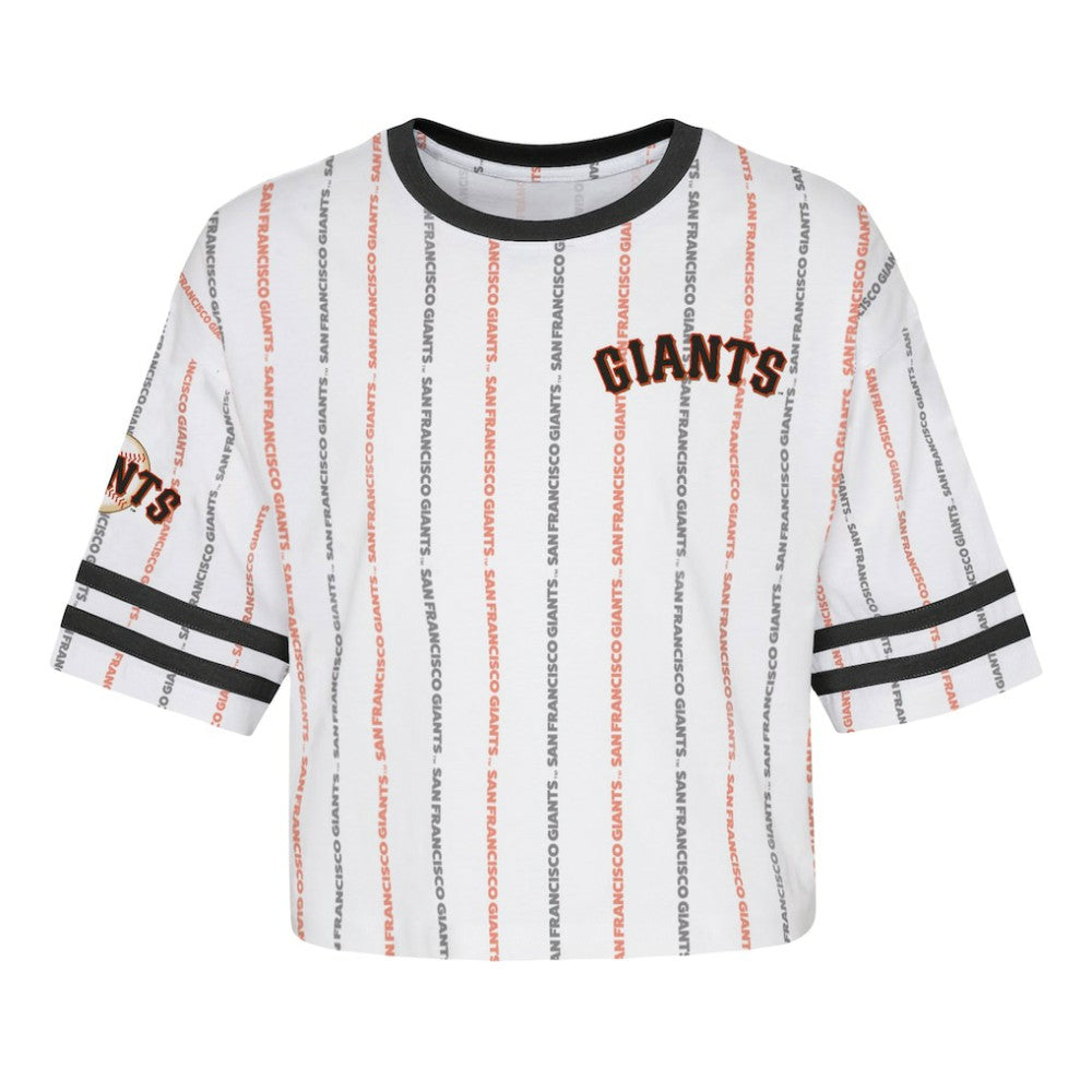MLB San Francisco Giants Girls Youth Ball Striped T-Shirt