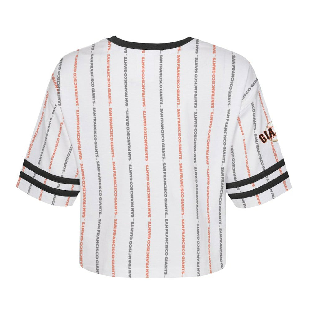 MLB San Francisco Giants Girls Youth Ball Striped T-Shirt