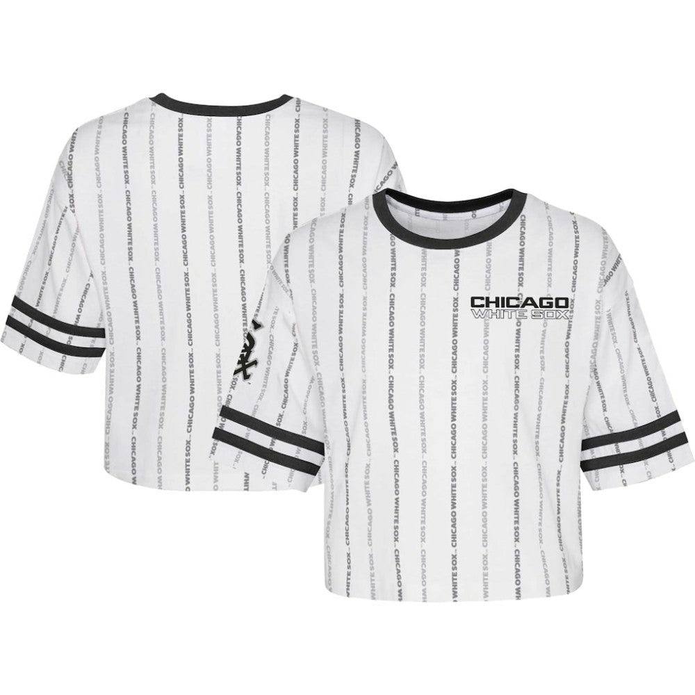 MLB Chicago White Sox Girls Youth Ball Striped T-Shirt