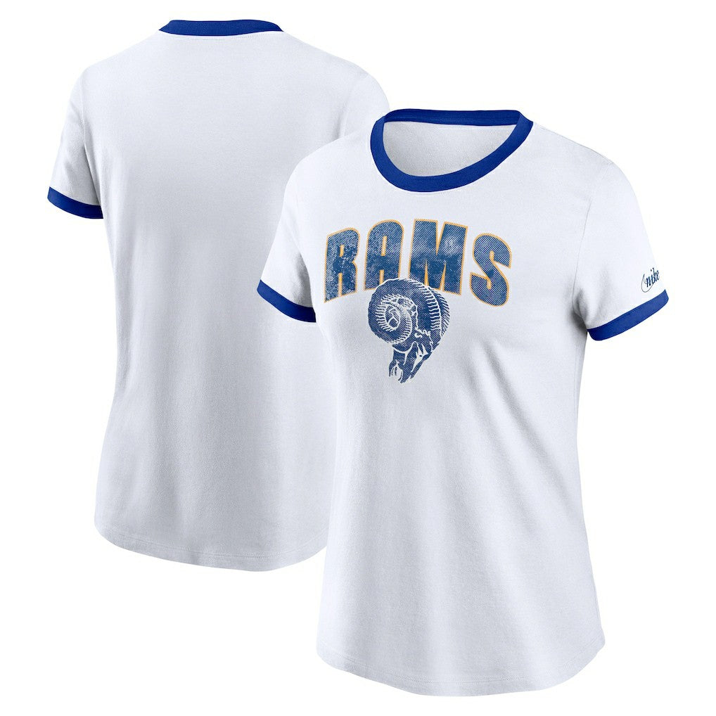 Women's Rewind Ringer T-Shirt - Los Angeles Rams