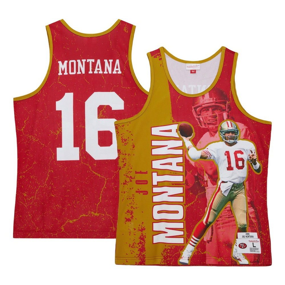 Joe Montana  1989 Player Burst Tank Top - San Francisco 49ers