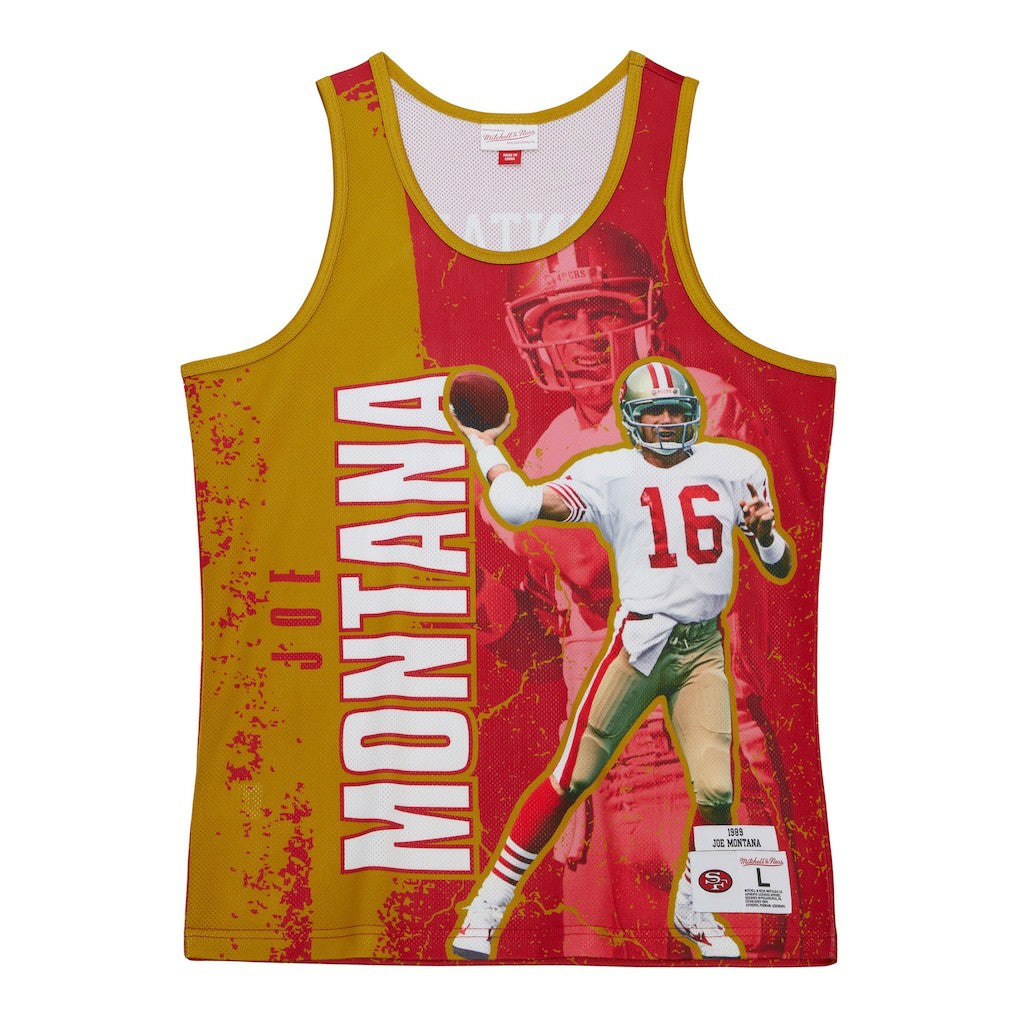 Joe Montana  1989 Player Burst Tank Top - San Francisco 49ers