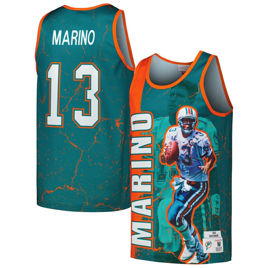 Dan Marino  1990 Player Burst Tank Top - Miami Dolphins