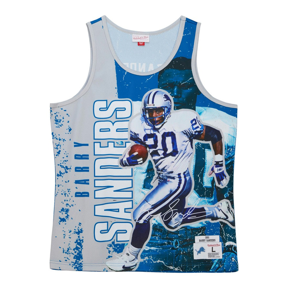 Barry Sanders  1991 Player Burst Tank Top - Detroit Lions