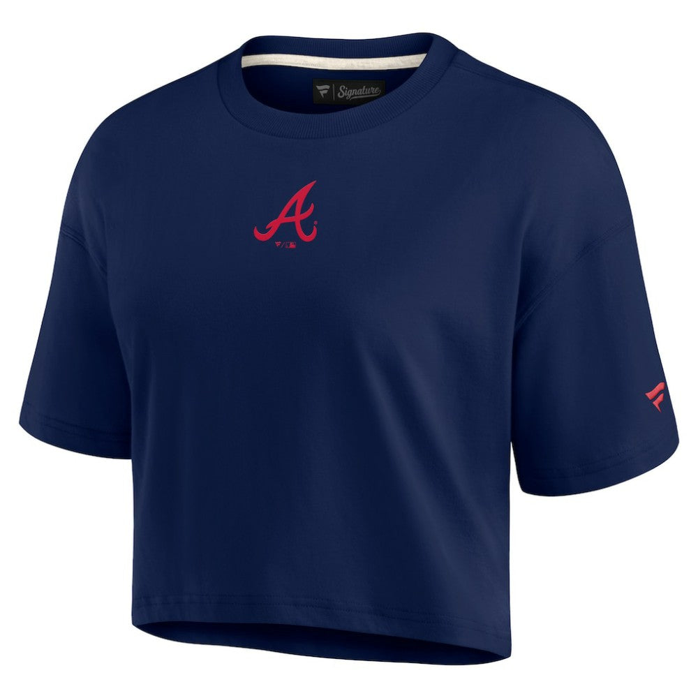 MLB Atlanta Braves Fanatics Women's Elements Super Soft Boxy Cropped T-Shirt