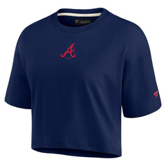 MLB Atlanta Braves Fanatics Women's Elements Super Soft Boxy Cropped T-Shirt