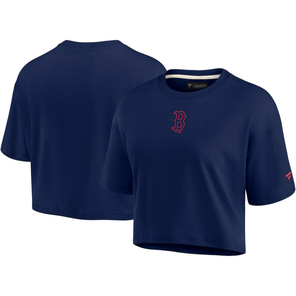 MLB Boston Red Sox Fanatics Women's Elements Super Soft Boxy Cropped T-Shirt