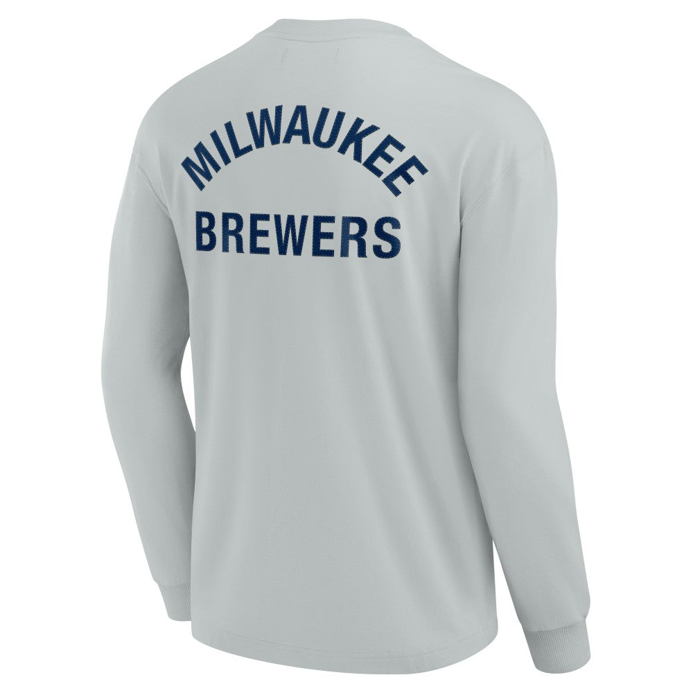 MLB Milwaukee Brewers Fanatics Unisex Elements Super Soft Long Sleeve T-Shirt