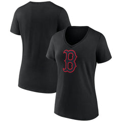 MLB Boston Red Sox Women's Rough Diamond V-Neck T-Shirt