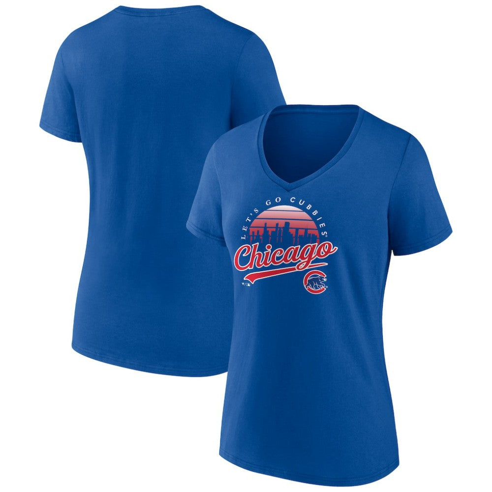 MLB Chicago Cubs Women's One Champion V-Neck T-Shirt