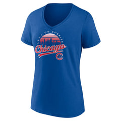 MLB Chicago Cubs Women's One Champion V-Neck T-Shirt