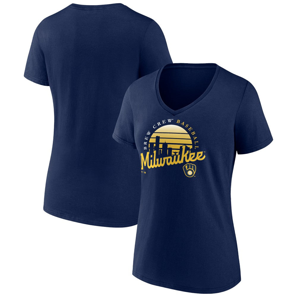 MLB Milwaukee Brewers Women's One Champion V-Neck T-Shirt