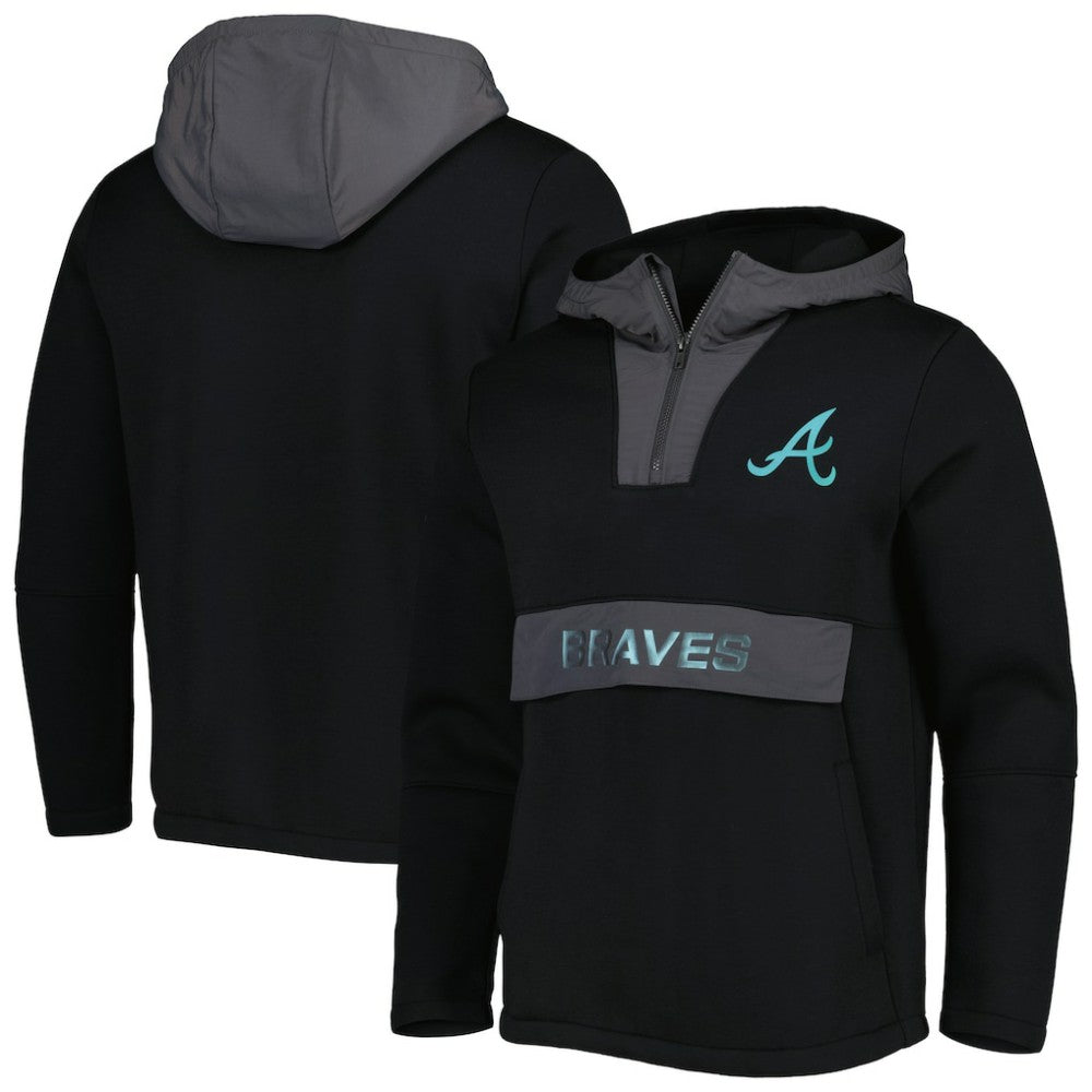 MLB Atlanta Braves Levelwear Ruckus Quarter-Zip Hoodie