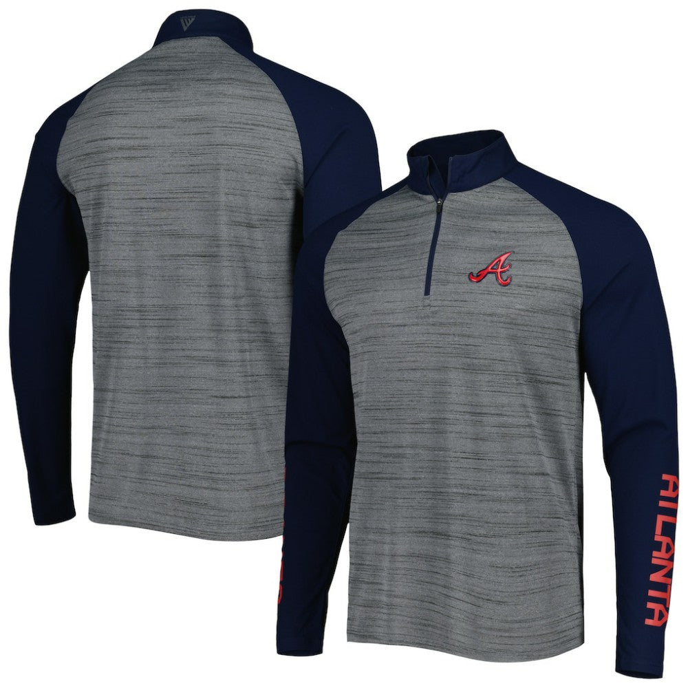 MLB Atlanta Braves Levelwear Vandal Raglan Quarter-Zip Top