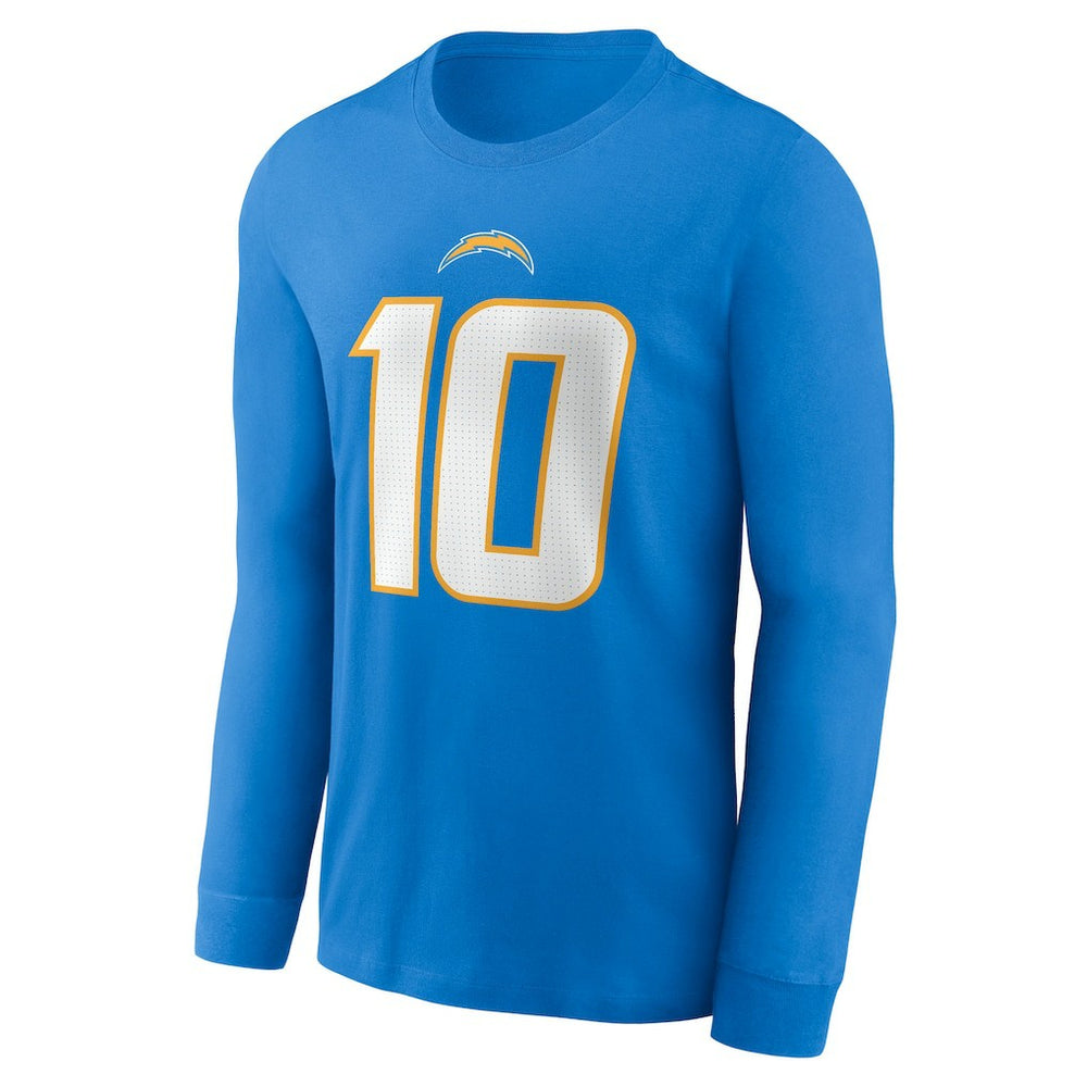 Justin Herbert  Player Name & Number Long Sleeve T-Shirt - Los Angeles Chargers