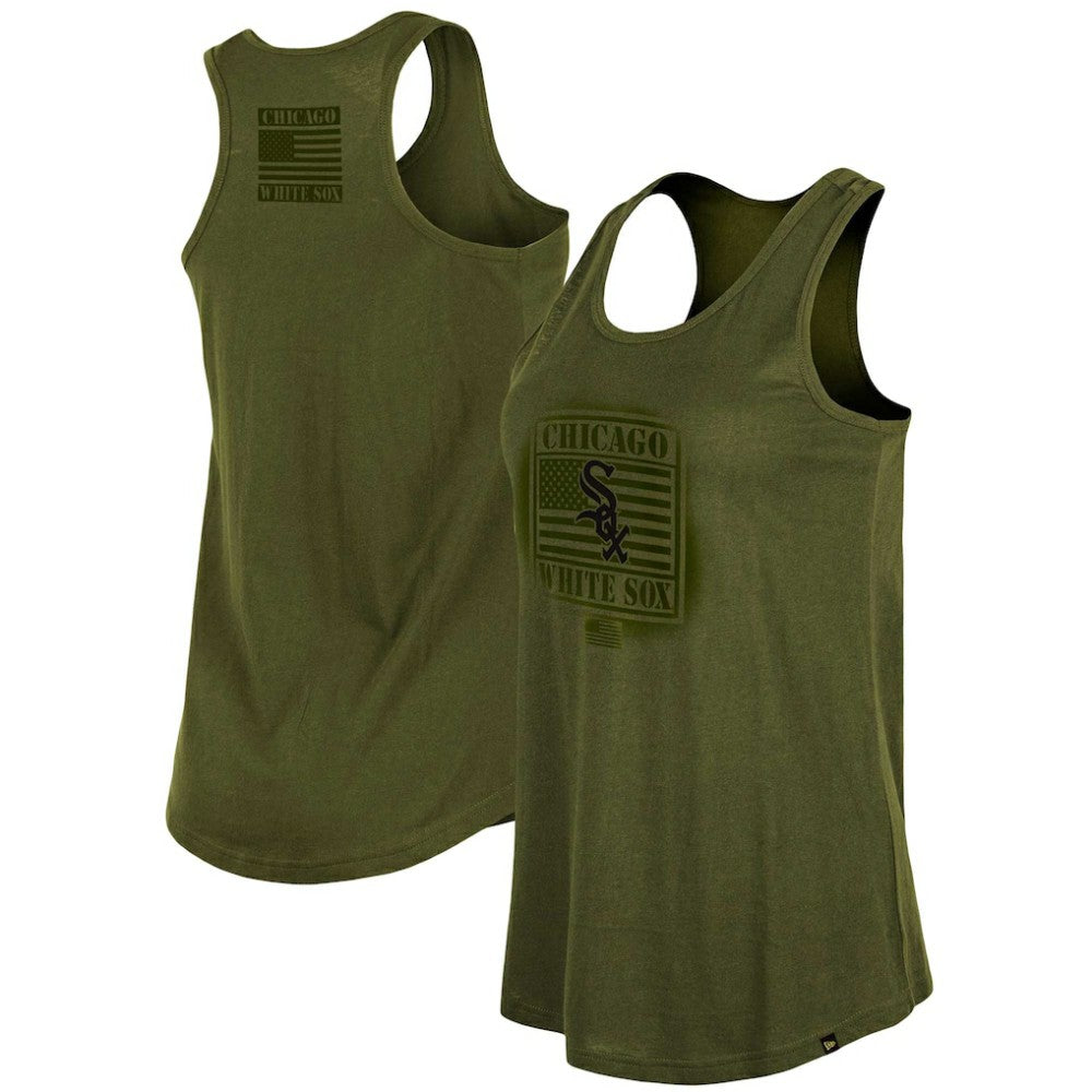 MLB Chicago White Sox New Era Women's 2023 Armed Forces Day Racerback Tank Top