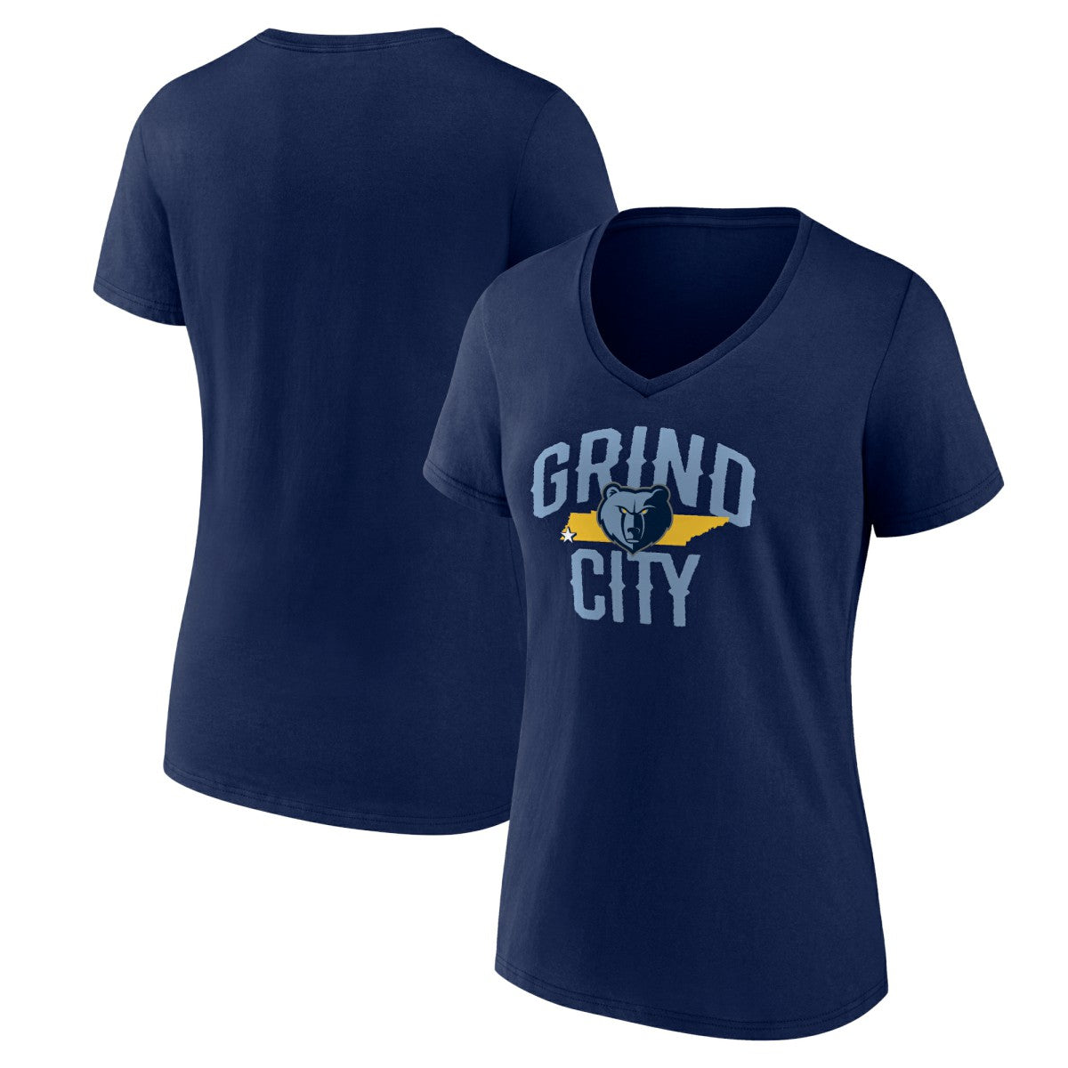 NBA Women's Navy Memphis Grizzlies Core Hometown V-Neck T-Shirt discount